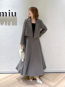 「春服デビュー宣言」｜「アイテム（スカート）」を使った、MAYUさん（レディース・153cm）の春コーディネート