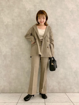 「セットアップコーデ」｜「アイテム（その他）」を使った、MAYUさん（レディース・153cm）の夏コーディネート