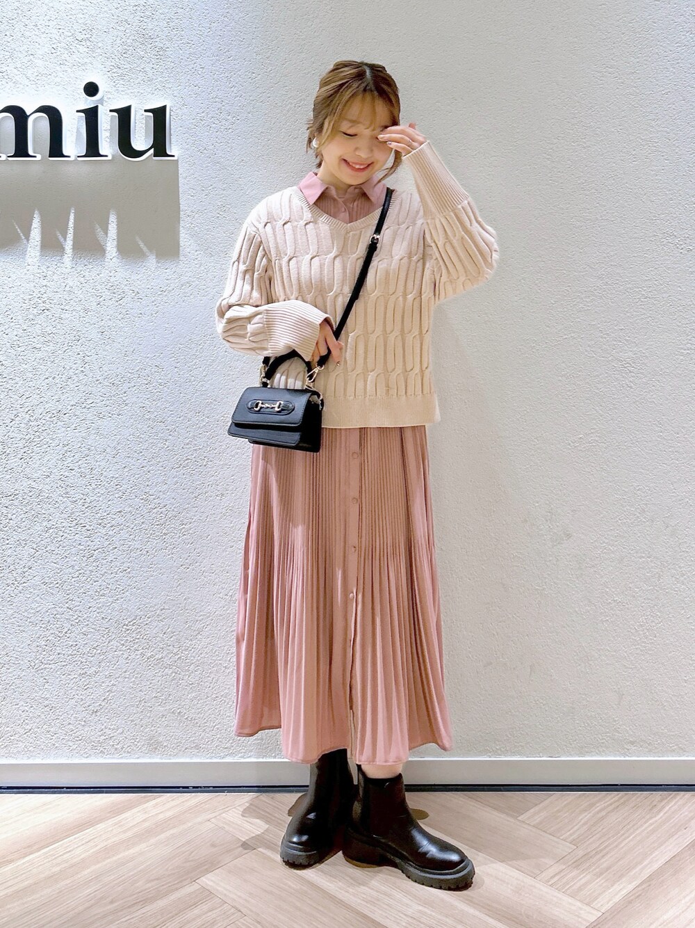 ワンピース 【WEB限定カラー】ケシプリーツシャツワンピース983979