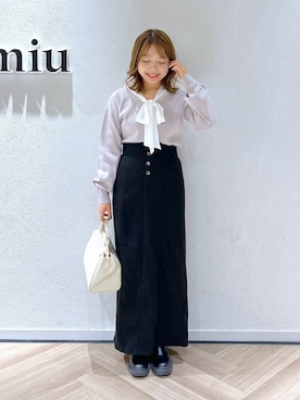 「niko and...（ニコアンド）のアイテム（ブーツ）」を使った、MAYUさん（骨格ウェーブ・レディース・153cm）の冬コーディネート