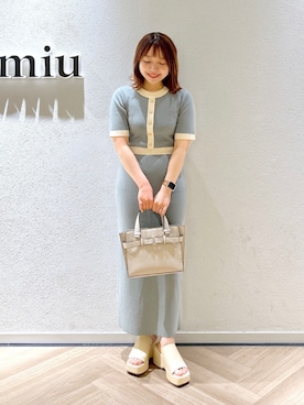 「andemiu」｜「アイテム（ワンピース/ドレス）」を使った、MAYUさん（レディース・153cm）の春コーディネート