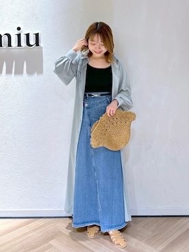 「andemiu」｜「アイテム（ワンピース/ドレス）」を使った、MAYUさん（レディース・153cm）の春コーディネート