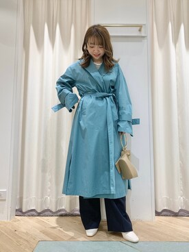 「andemiu」｜「アイテム（トレンチコート）」を使った、MAYUさん（レディース・153cm）の春コーディネート