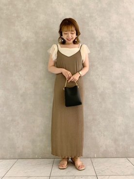 「袖フリル」｜「アイテム（その他）」を使った、MAYUさん（レディース・153cm）の夏コーディネート