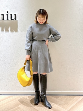 「andemiu」｜「アイテム（ワンピース/ドレス）」を使った、MAYUさん（レディース・153cm）の冬コーディネート