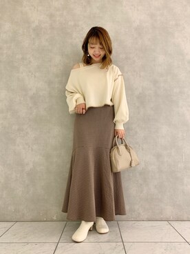 「ステッチ」｜「アイテム（その他）」を使った、MAYUさん（レディース・153cm）の秋コーディネート