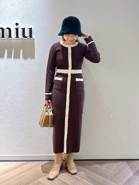 「andemiu」｜「アイテム（ワンピース/ドレス）」を使った、MAYUさん（レディース・153cm）の秋コーディネート