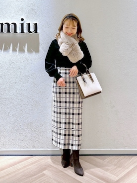 「andemiu」｜「アイテム（ワンピース/ドレス）」を使った、MAYUさん（レディース・153cm）の冬コーディネート