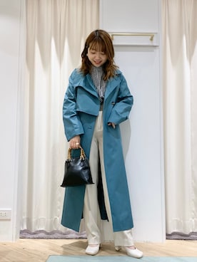 「andemiu」｜「アイテム（トレンチコート）」を使った、MAYUさん（レディース・153cm）の春コーディネート