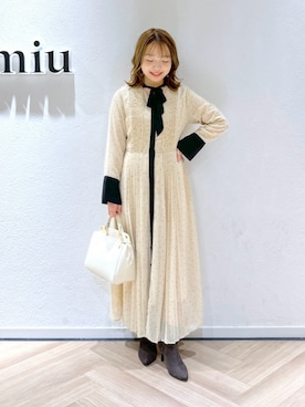 「andemiu」｜「アイテム（ワンピース/ドレス）」を使った、MAYUさん（レディース・153cm）の秋コーディネート