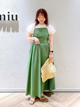 「andemiu」｜「アイテム（ワンピース/ドレス）」を使った、MAYUさん（レディース・153cm）の春コーディネート