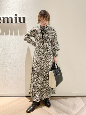 「andemiu」｜「アイテム（ワンピース/ドレス）」を使った、MAYUさん（レディース・153cm）の秋コーディネート