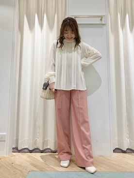 「ラタンバッグ」｜MAYUさん（レディース・153cm）の春コーディネート