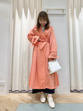 「andemiu」｜「アイテム（トレンチコート）」を使った、MAYUさん（レディース・153cm）の春コーディネート