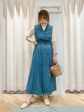 「トレンチワンピ」｜MAYUさん（レディース・153cm）の夏コーディネート