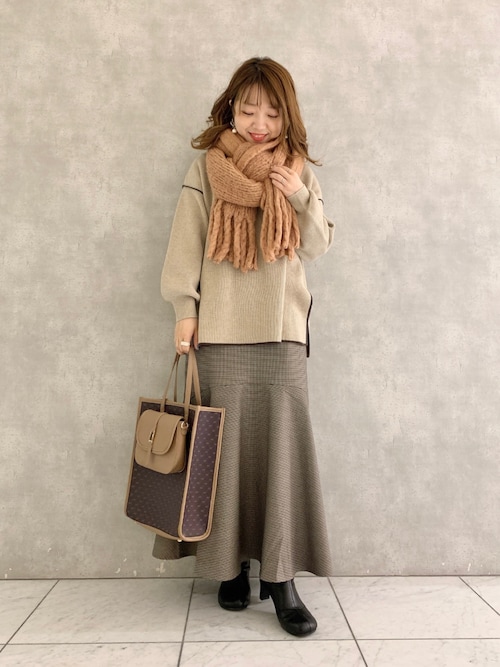 Mysty Woman 天王寺ミオmayuさんのニット セーターを使ったコーディネート Zozotown