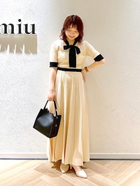 「andemiu」｜「アイテム（ワンピース/ドレス）」を使った、MAYUさん（レディース・153cm）の春コーディネート