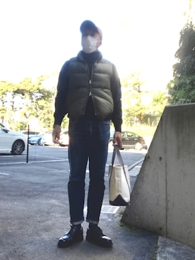 「Crescent Down Works（クレセントダウンワークス）のアイテム」を使った、rasさん（メンズ・172cm）の冬コーディネート