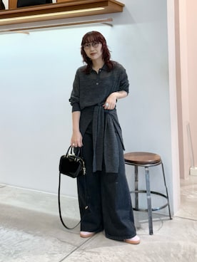 「アイテム（ストール/ショール）」を使った、shokoさん（レディース・157cm）の秋コーディネート
