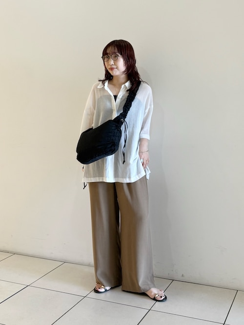 【美品】かぐれ アーバンリサーチ　コットンサルエルイージーパンツ 近年 ベージュ 上質素材で仕上げた 大人のためのサルエルパンツ - かぐれ