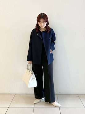 「スタッズ」｜「アイテム（ジャケット/アウター）」を使った、shokoさん（レディース・157cm）の冬コーディネート