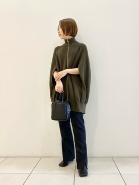 「MM6 Maison Margiela（ｴﾑｴﾑｼｯｸｽ ﾒｿﾞﾝ ﾏﾙｼﾞｪﾗ）のアイテム（ニット/セーター）」を使った、shokoさん（レディース・157cm）の夏コーディネート