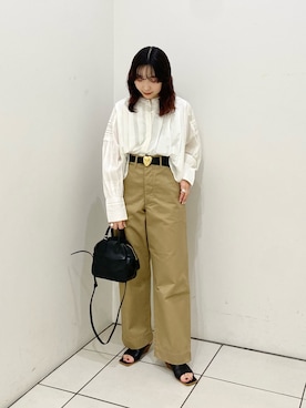 「URBAN RESEARCH（アーバンリサーチ）のコットンボイルショートフレアシャツ（シャツ/ブラウス）」を使った、shokoさん（レディース・157cm）の春コーディネート