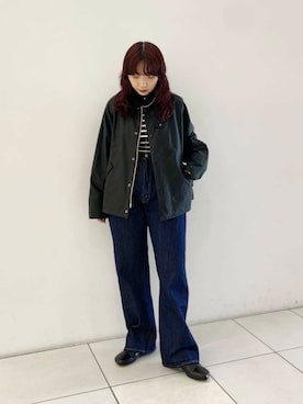 「バブアー」｜「アイテム（その他アウター）」を使った、shokoさん（レディース・157cm）の秋コーディネート