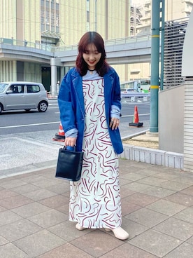 「URBANRESEARCH」｜「アイテム（デニムジャケット）」を使った、shokoさん（レディース・157cm）の冬コーディネート