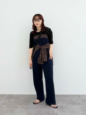 「アーバンリサーチ」｜「アイテム（サロペット/オーバーオール）」を使った、shokoさん（レディース・157cm）の夏コーディネート