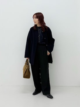 「アイテム（ステンカラーコート）」を使った、shokoさん（レディース・157cm）の秋コーディネート