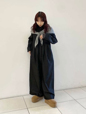 「ugg」｜「アイテム（オールインワン・サロペット）」を使った、shokoさん（レディース・157cm）の秋コーディネート