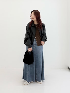 「アイテム（デニムスカート）」を使った、shokoさん（レディース・157cm）の夏コーディネート