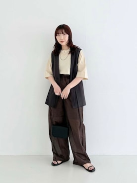 「ITTI（イッチ）のアイテム」を使った、shokoさん（レディース・157cm）の夏コーディネート