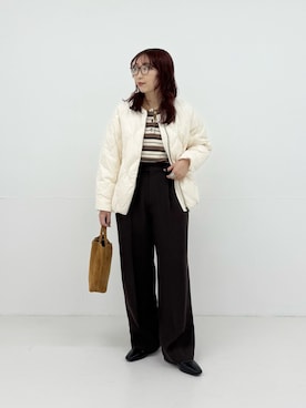 「アイテム（ローファー）」を使った、shokoさん（レディース・157cm）の秋コーディネート