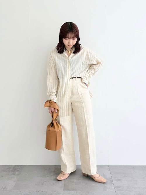 セール】『3サイズ展開』new basic リネンハイウエストパンツ（その他