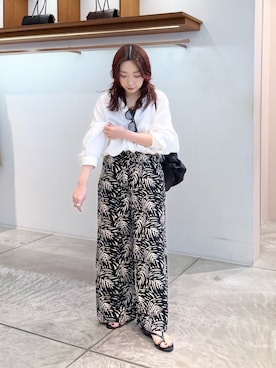 「柄パンツ」｜shokoさん（レディース・157cm）の春コーディネート