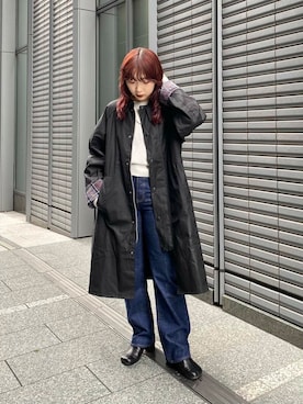 「バブアー」｜「アイテム（その他アウター）」を使った、shokoさん（レディース・157cm）の秋コーディネート