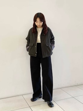 「バブアー」｜「アイテム（その他アウター）」を使った、shokoさん（レディース・157cm）の秋コーディネート