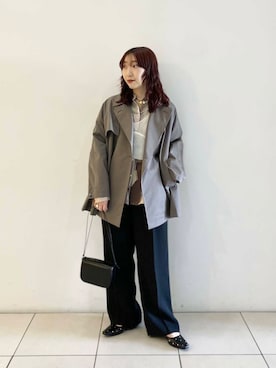 「アイテム（トレンチコート）」を使った、shokoさん（レディース・157cm）の冬コーディネート