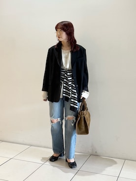 「アイテム（シャツ/ブラウス）」を使った、shokoさん（レディース・157cm）の秋コーディネート