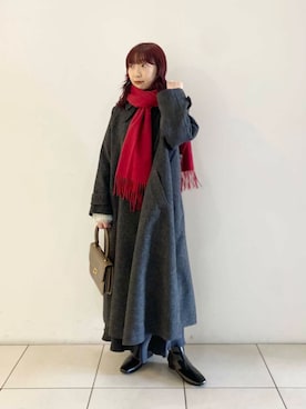 「URBAN RESEARCH（アーバンリサーチ）のアイテム（ストール/ショール）」を使った、shokoさん（レディース・157cm）の冬コーディネート
