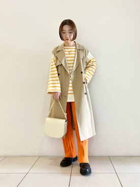 「はじめましてコーデ」｜「アイテム（その他アウター）」を使った、shokoさん（レディース・157cm）の春コーディネート