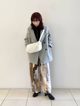 「URBAN RESEARCH（アーバンリサーチ）のアイテム（ピーコート）」を使った、shokoさん（レディース・157cm）の冬コーディネート