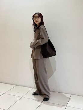 「アイテム（メガネ）」を使った、shokoさん（レディース・157cm）の秋コーディネート