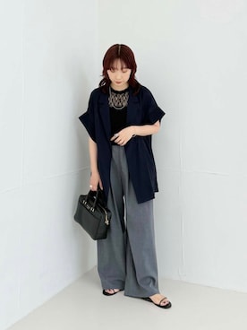 「アイテム（その他アウター）」を使った、shokoさん（レディース・157cm）の夏コーディネート