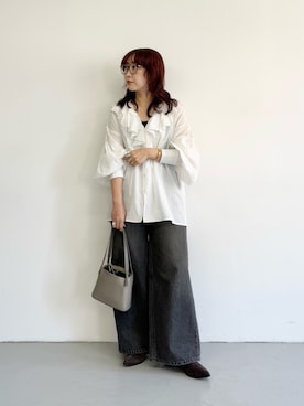「アイテム（メガネ）」を使った、shokoさん（レディース・157cm）の秋コーディネート
