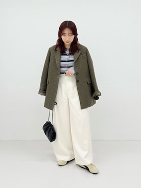 「アイテム（テーラードジャケット）」を使った、shokoさん（レディース・157cm）の秋コーディネート