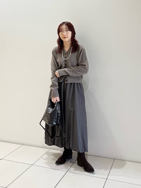 「アイテム（ネックレス）」を使った、shokoさん（レディース・157cm）の秋コーディネート