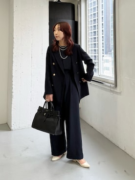 「アイテム（つなぎ/オールインワン）」を使った、shokoさん（レディース・157cm）の冬コーディネート